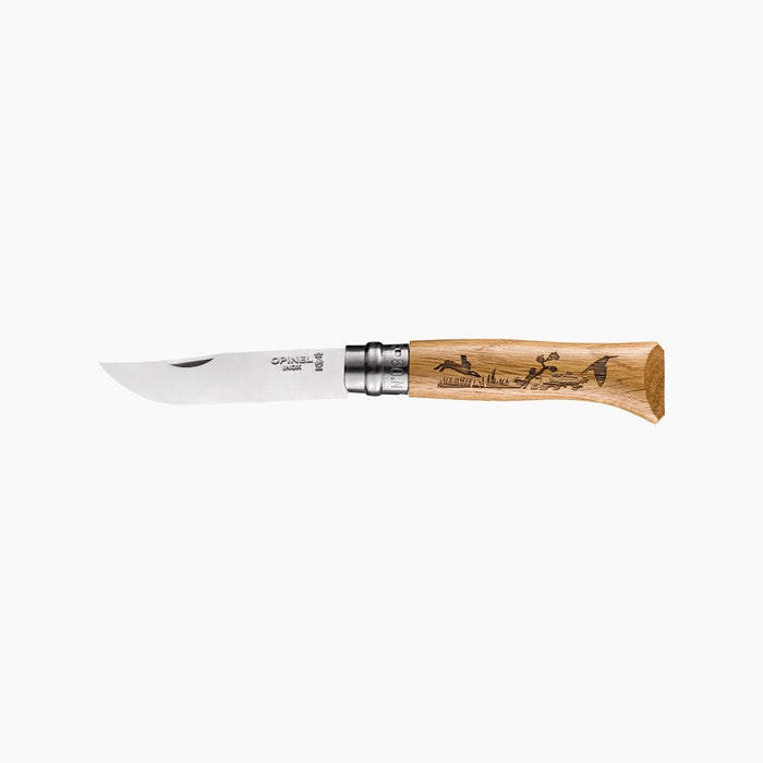 OPINEL N°08 Inox: Nepostradatelný Kapesní Nůž s Více Než 130letou Historií s motivem Zajíc